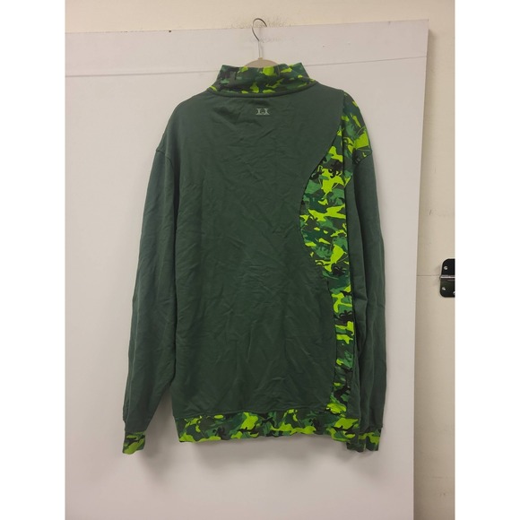 I am an Individual Jacket Mens Extra Large XL Green Camo Full Zip Cotton Blend - Picture 3 of 16